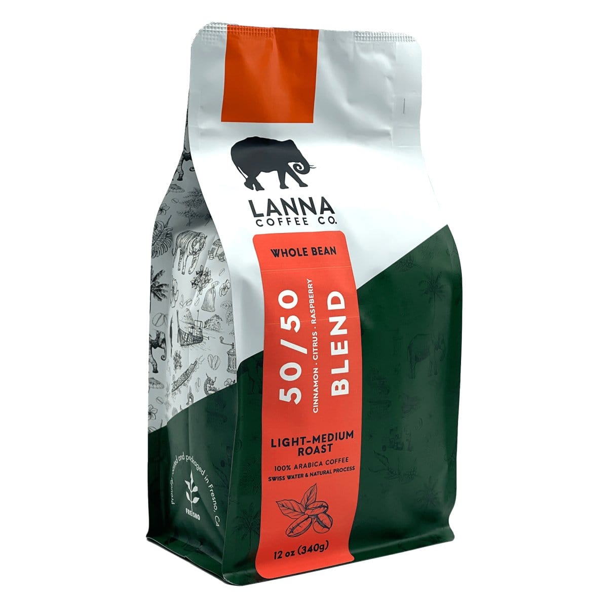 
                  
                    50/50 Half - Caf Blend - Whole Bean - 12 oz - Lanna Coffee Co.
                  
                