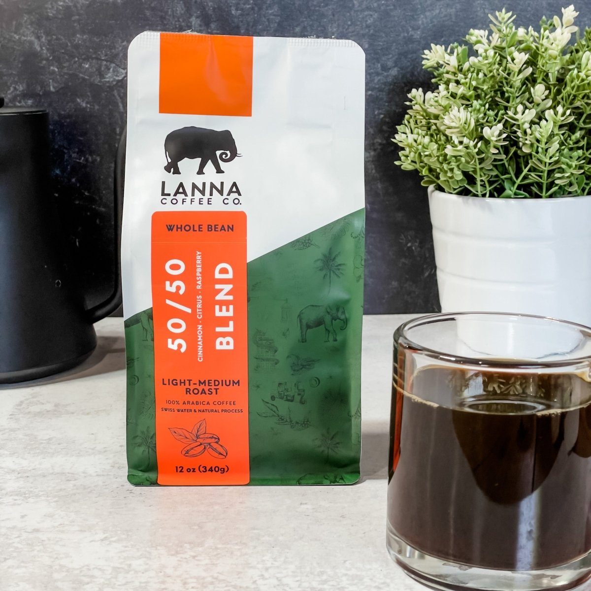 
                  
                    50/50 Half - Caf Blend - Lanna Coffee Co.Whole Bean12 oz
                  
                