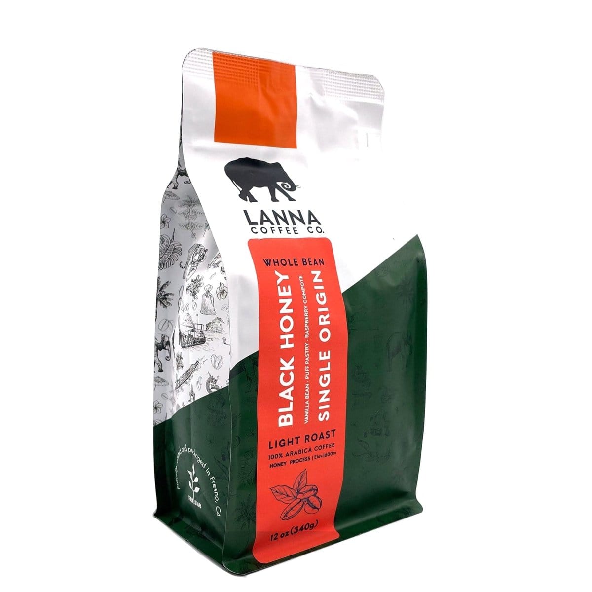 Black Honey - Whole Bean - 12 oz - Lanna Coffee Co.