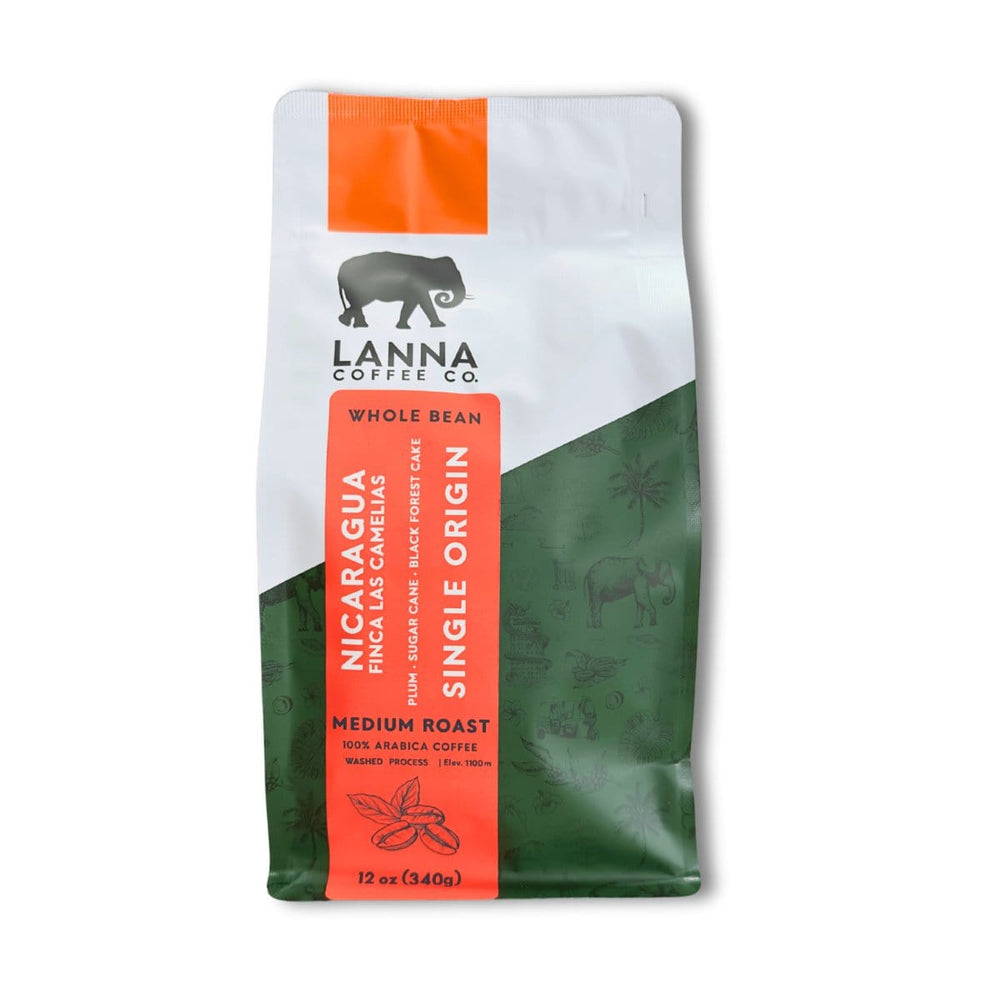 Lanna Coffee Co. Coffee Whole Bean / 12 oz Nicaragua Finca las Camelias Organic