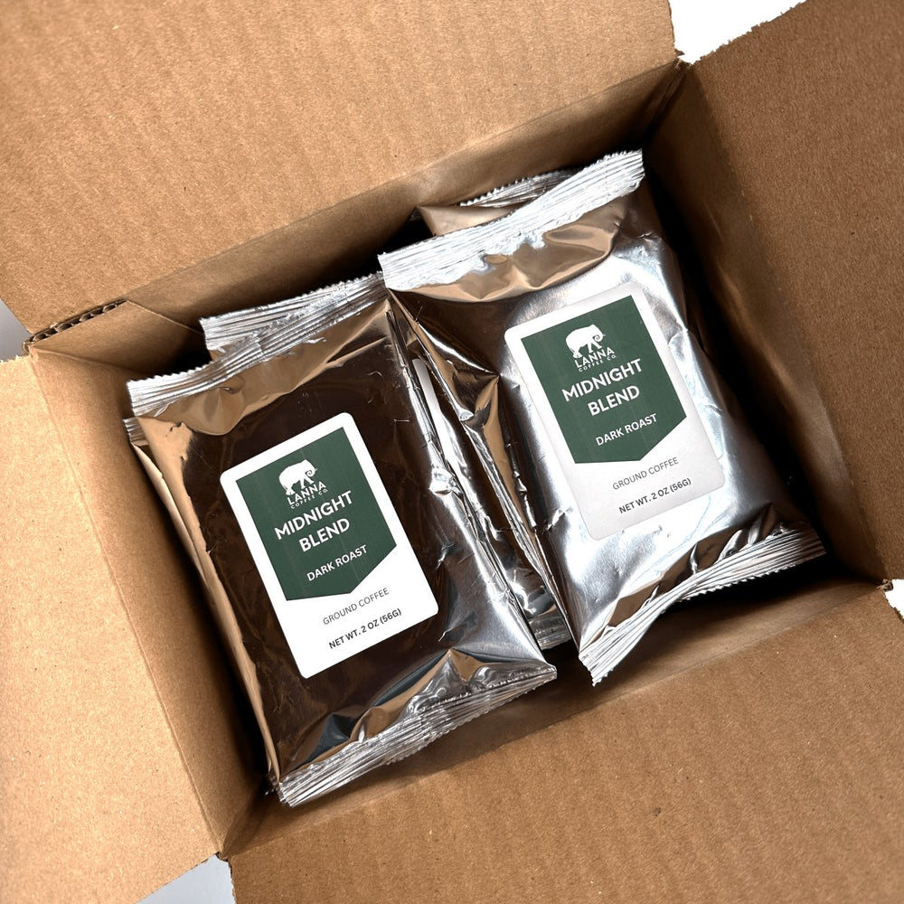 
                  
                    Midnight Blend Pre - Ground Coffee Packets - Lanna Coffee Co.
                  
                