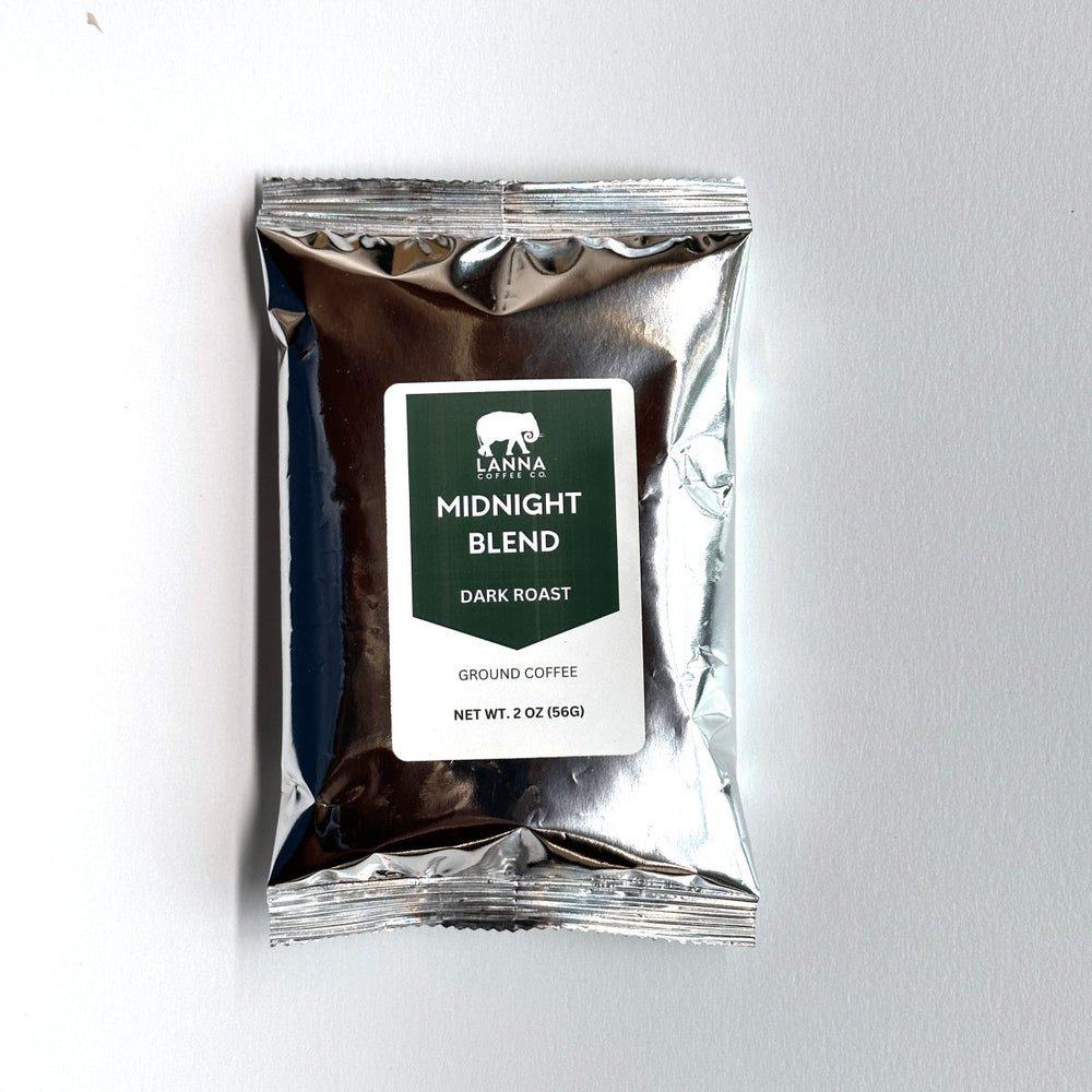 Midnight Blend Pre - Ground Coffee Packets - Lanna Coffee Co.